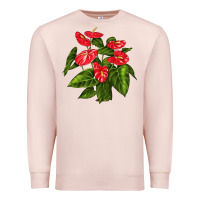 Pale Pink anthurium Premium Sweatshirt - LillyAllenDesigns