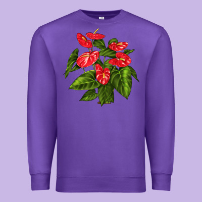 Anthurium Premium Sweatshirt Designed By Lillyallendesigns