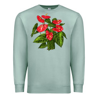 Seafoam anthurium Premium Sweatshirt - LillyAllenDesigns