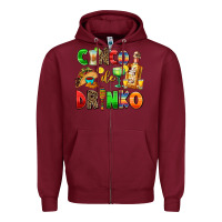 Burgundy cinco de mayo Zipper Hoodie - AdoDesignShop