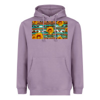 Lavender aztec sunflower cowhide license plate Heavyweight Hoodie - Artiststas