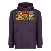 Plum aztec sunflower cowhide license plate Heavyweight Hoodie - Artiststas