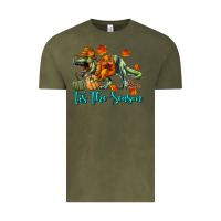 Vintage Olive t rex tis the season Vintage Tee - RanaPortraitStore