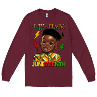 Burgundy little mister juneteenth Long Sleeve Tee - HRA Design Shop