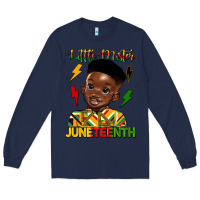 Navy little mister juneteenth Long Sleeve Tee - HRA Design Shop
