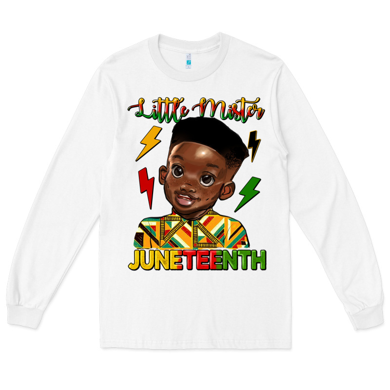 Little Mister Juneteenth Long Sleeve Tee by HRA Design Shop | Teevron