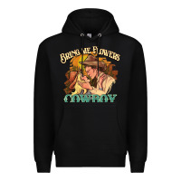 Black bring me flowers cowboy Premium Hoodie - NancyCooperArtShop