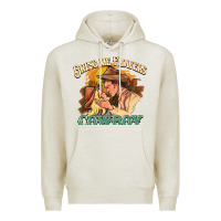 Oatmeal Heather bring me flowers cowboy Premium Hoodie - NancyCooperArtShop