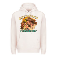 Pale Pink bring me flowers cowboy Premium Hoodie - NancyCooperArtShop