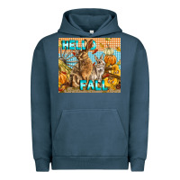 Pigment Midnight Navy Hello Fall Urban Hoodie - LillyAllenDesigns