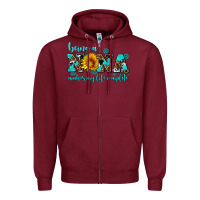 Burgundy being a nana makes my life complete Zipper Hoodie - AdoDesignShop