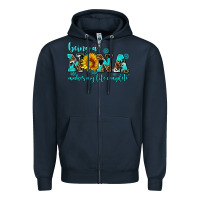 Navy being a nana makes my life complete Zipper Hoodie - AdoDesignShop