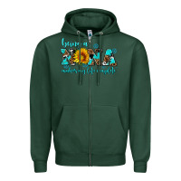 Sports Green being a nana makes my life complete Zipper Hoodie - AdoDesignShop