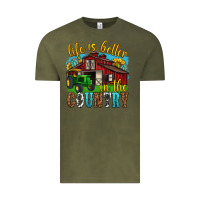 Vintage Olive life is better in the country western Vintage Tee - texasbilliewilder