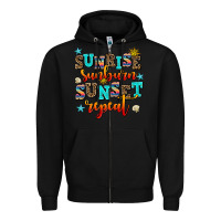 Black sunrise sunburn sunset repeat Zipper Hoodie - AdoDesignShop