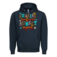 Navy sunrise sunburn sunset repeat Zipper Hoodie - AdoDesignShop