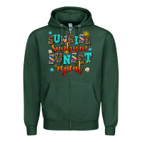Sports Green sunrise sunburn sunset repeat Zipper Hoodie - AdoDesignShop