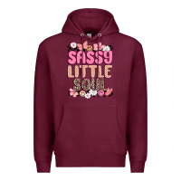 Burgundy sassy little soul Premium Hoodie - MaliasSmallBusiness
