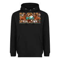 Black aztec horses and wild with cowhide license plate template Heavyweight Hoodie - Artiststas