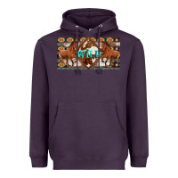 Plum aztec horses and wild with cowhide license plate template Heavyweight Hoodie - Artiststas
