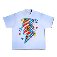 Grape Ice America lightning bolt Urban Heavy Tee - texasbilliewilder
