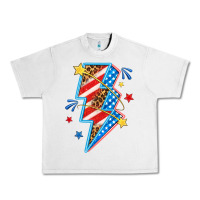 Lunar Rock America lightning bolt Urban Heavy Tee - texasbilliewilder