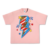 Salmon America lightning bolt Urban Heavy Tee - texasbilliewilder