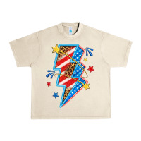 Sandshell America lightning bolt Urban Heavy Tee - texasbilliewilder