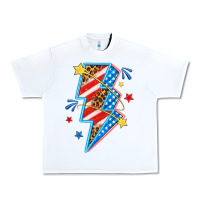 White America lightning bolt Urban Heavy Tee - texasbilliewilder