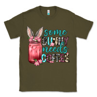 Army Green Some Bunny needs coffee Classic Tee - Neo Western