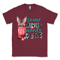 Burgundy Some Bunny needs coffee Classic Tee - Neo Western