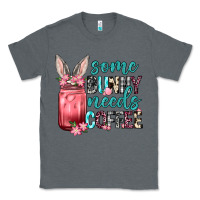 Charcoal Heather Some Bunny needs coffee Classic Tee - Neo Western