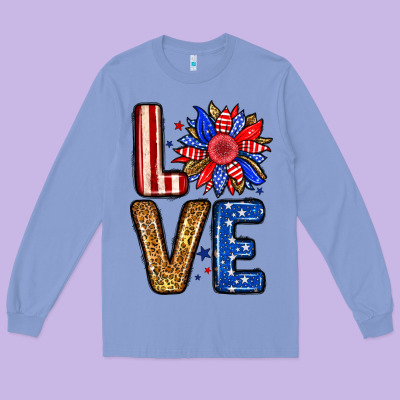 Love Sunflower Long Sleeve Tee Designed By Neo Western