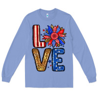 Colony Blue Love sunflower Long Sleeve Tee - Neo Western