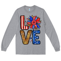 Heather Grey Love sunflower Long Sleeve Tee - Neo Western