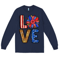 Navy Love sunflower Long Sleeve Tee - Neo Western