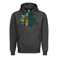 Charcoal Heather sunflower they whispered to her Zipper Hoodie - AdoDesignShop