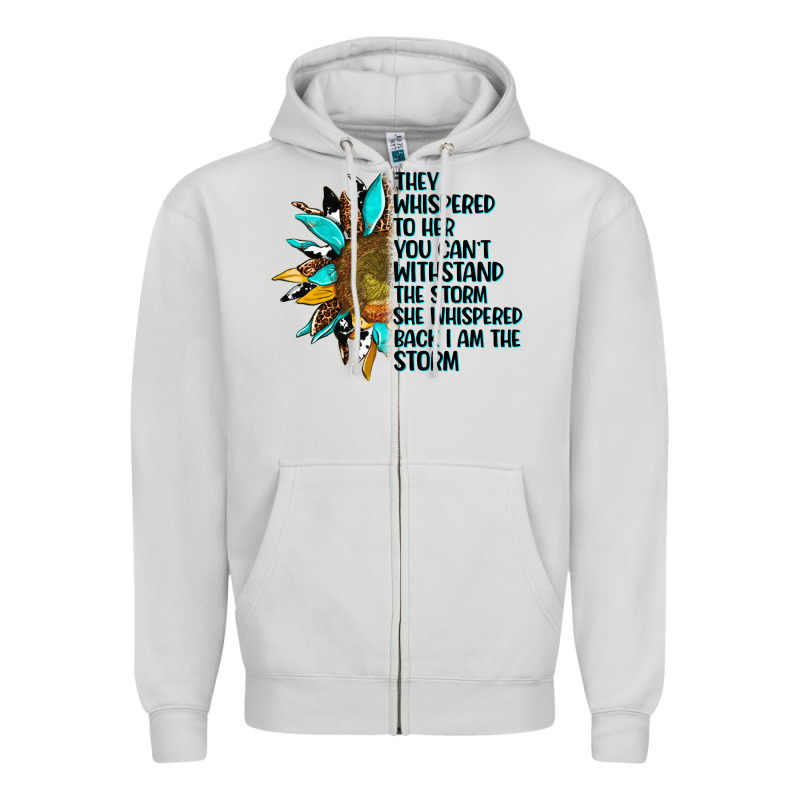 Sunflower They Whispered To Her Zipper Hoodie by AdoDesignShop | Teevron