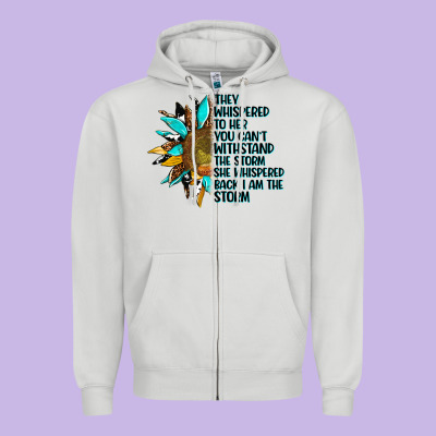 Sunflower They Whispered To Her Zipper Hoodie Designed By Adodesignshop