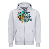 Heather Grey sunflower they whispered to her Zipper Hoodie - AdoDesignShop