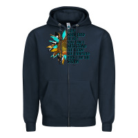 Navy sunflower they whispered to her Zipper Hoodie - AdoDesignShop