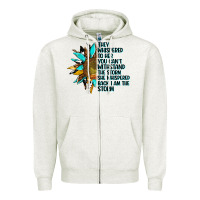 Oatmeal Heather sunflower they whispered to her Zipper Hoodie - AdoDesignShop