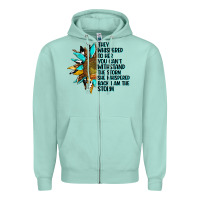 Seafoam sunflower they whispered to her Zipper Hoodie - AdoDesignShop