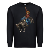Black western rodeo bullfighter Premium Sweatshirt - BarkalooDesign