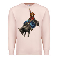 Pale Pink western rodeo bullfighter Premium Sweatshirt - BarkalooDesign