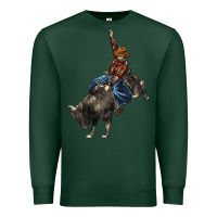 Sports Green western rodeo bullfighter Premium Sweatshirt - BarkalooDesign