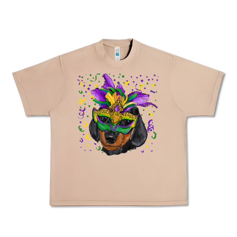 Mardi Gras Mask Dachshund Puppy Urban Heavy Tee by RanaPortraitStore | Teevron