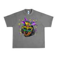 Tornado mardi gras mask dachshund puppy Urban Heavy Tee - RanaPortraitStore