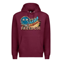 Burgundy tastes like freedom Premium Hoodie - NancyCooperArtShop