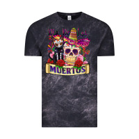 Cloud Black dia de los muertos Vintage Tee - Zillion Design Studio